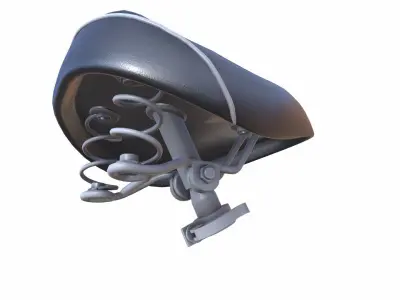 Bicycle Seat Low-poly 3D model 2