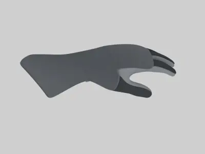 Armored Glove Gauntlet 3D Model Low-poly 3D model