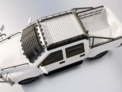 Realistic Off Road Pickup Truck 3D Model High Quality Tactical 3D model