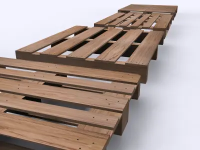 Wood Pallets 3D model