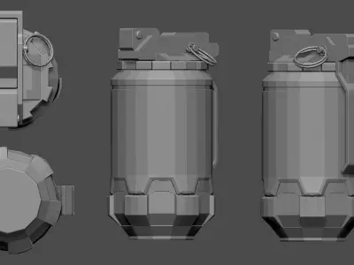 Grenade rtx Low-poly 3D model