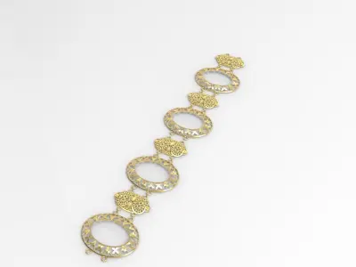 gold bracelet part 22 k c00007 3D print model