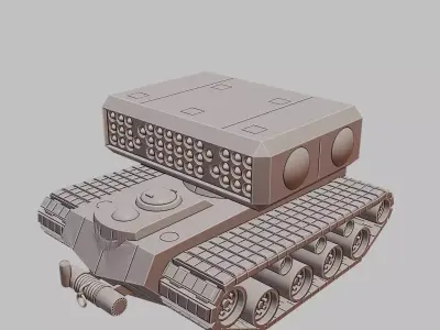 Heavy LRM Carrier Battle Vehicle 3D Printable Model 3D print model