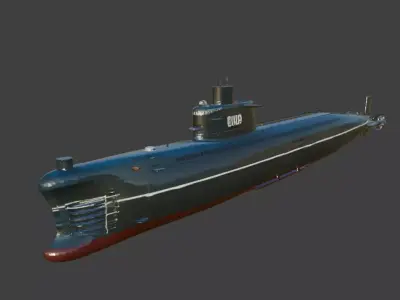 Nuclear submarine model 3D model