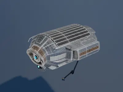 Spy and Transport Drone Low-poly 3D model