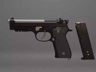 Pistol 3D model 6