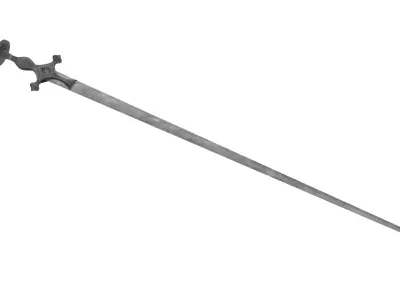 Kayamkulam Sword Low-poly 3D model