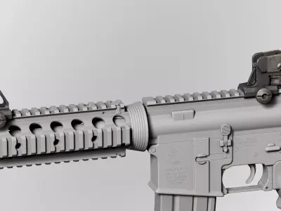 AR15 M4A1 Modular Iron Sight A2 Customizable Low-poly 3D model
