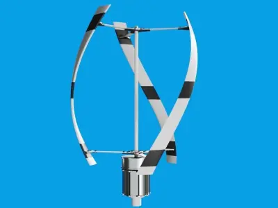 Vertical Wind Turbine 3D model buy