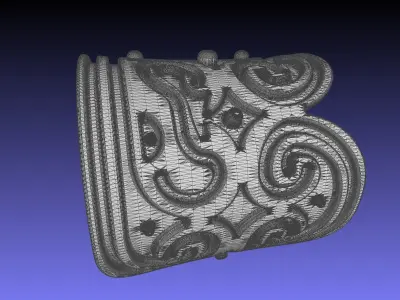 How To Train Your Dragon Patterned Wedding Bracelet 3D print model