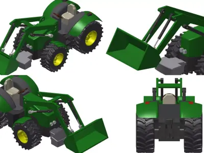 Heavy Equipment - tractor 3D model