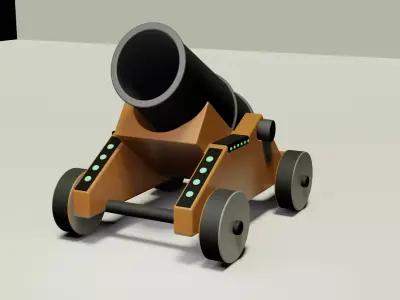 Cannon Models  with Cycles render   3D model