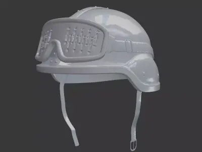 Tactical Military Style Helmet 3D Printable 3D print model
