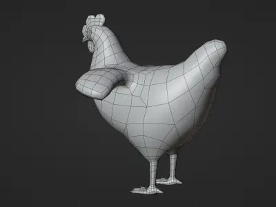 Chicken - Stylized Low-poly 3D model