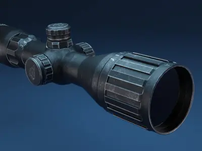 optical sight Low-poly 3D model