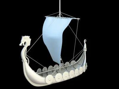 Viking Boat  3D model