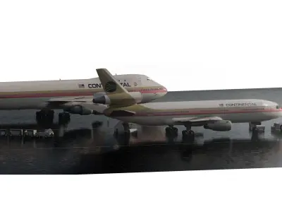 Boeing 747-100 and DC-10-10 3D model