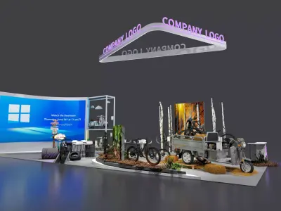 Electric bicycle exhibition 3D model