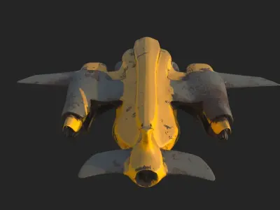 Old Working Spaceship 3D model