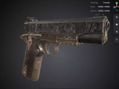 Pistol 3D model purchase