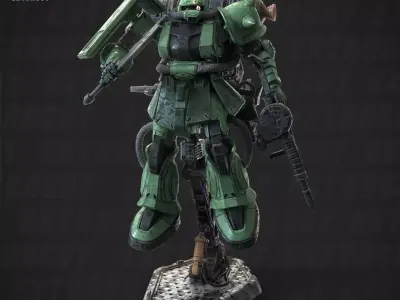 Zak-Who II Thunderclap Poseable Set 140mm 3D print model