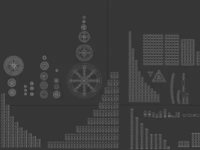 Meccano Parts Free 3D model