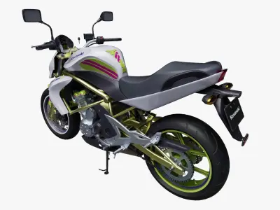 Kawasaki ER-6N Low-poly 3D model