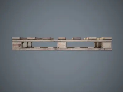 Pallet wooden Low-poly 3D model