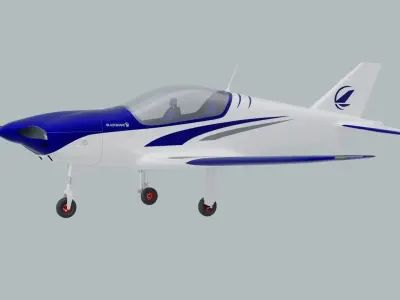 Airplane Blackshape 3D model