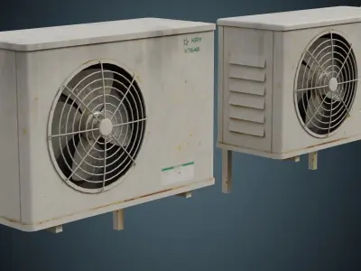 Air Conditioner 6D Low-poly 3D model