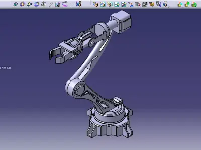 6 axis robot using catia  3D model