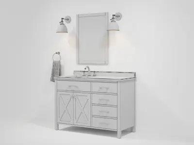  OVE Ainsley II WHT 48 THD USA 3D model