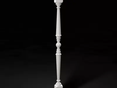 Classic Turned Stair Baluster 3D model