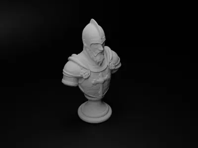 King Arthurs Knight Bust Chess 3D print model buy