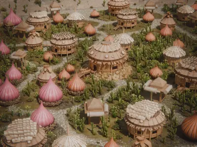 Fantasy Village 3D model purchase