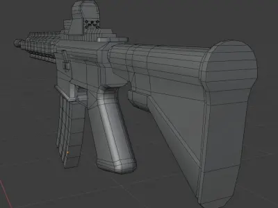 M27 Gun Weapon Low-poly 3D model