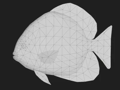 Batfish Low-poly 3D model