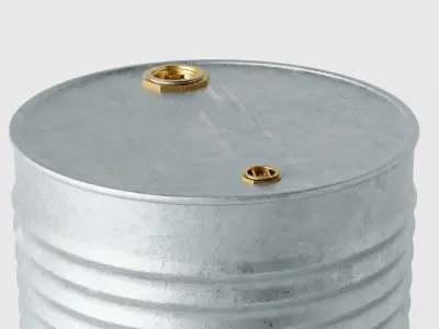 barrel metal can Low-poly 3D model purchase