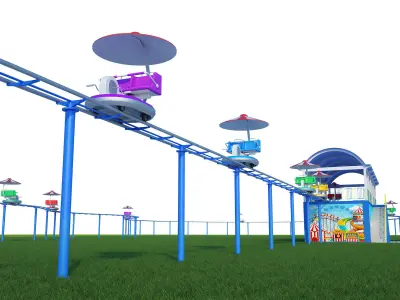 Amusement Air Bike 3D model