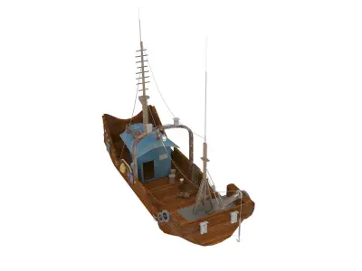 Cargo Ship 3D Model Low-poly 3D model purchase