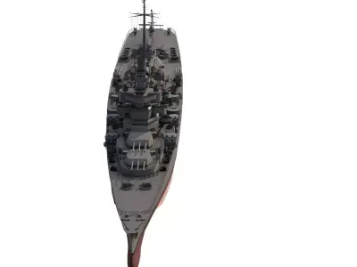 WW2 US NAVY  DETAILED DESTROYER 3D model
