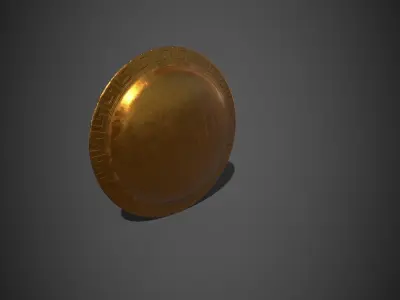 Aspis hoplite shield Low-poly 3D model