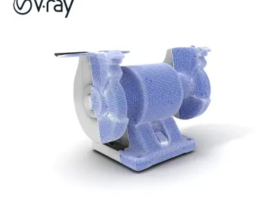 Bench Grinder Model Pack for Industrial and Workshop Scenes Low-poly 3D model
