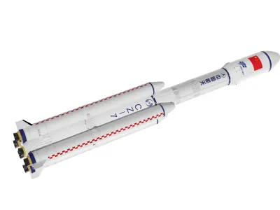 Long March 7 LaunchVechale---Blend-FBX 3D model