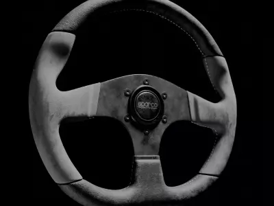 Sparco Racing Steering Wheel 3D model