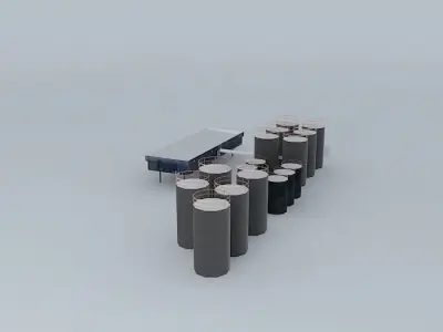 Lubrizol Tanks South Free 3D model
