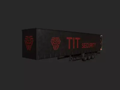 Truck Trailer Low-poly 3D model from CGTrader