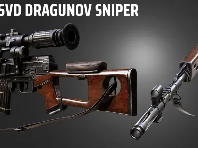 SVD Dragunov sniper 3D model