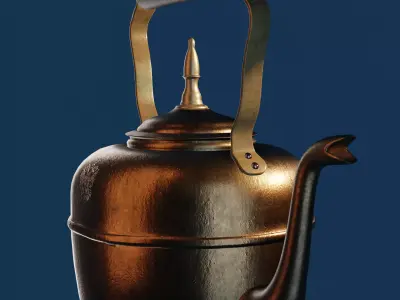 Antique teapot of the 19th and 20th-cc 3D model