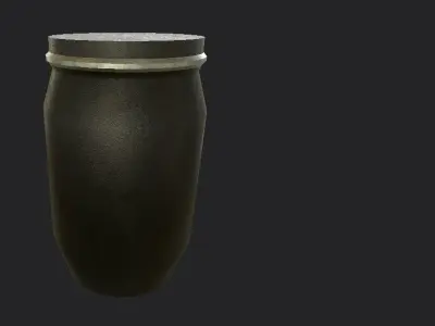Industrial Plastic Barrel Low-poly 3D model purchase